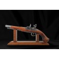 18th Century Flintlock Pistol Silver Barrel