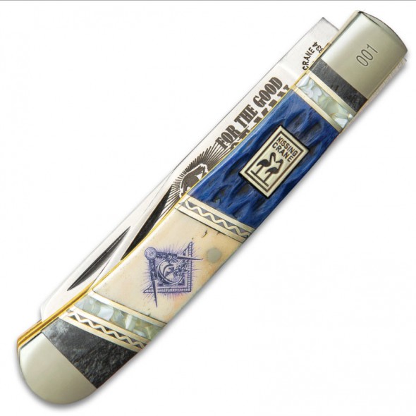 Kissing Crane 2020 Masonic Trapper Pocket Knife