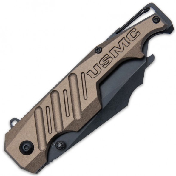 USMC Brewski Pocket Knife With Bottle Opener