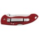 Red Lockback Folder with Serrated Blade