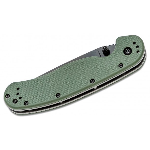 Ontario RAT I Folder Green Handle Black Blade