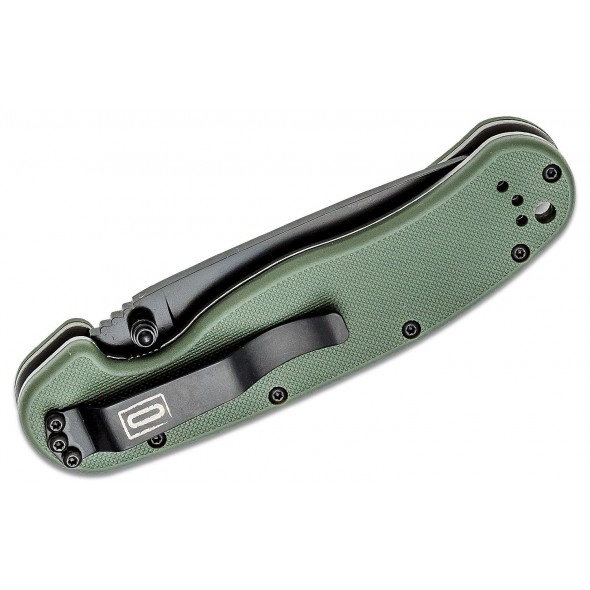 Ontario RAT I Folder Green Handle Black Blade