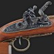 Pirate Flintlock Pistol, 18th C.