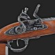 British Pistol, 18th Century (Silver)