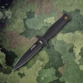 Combat Commander Black Boot Knife With Shoulder Sheath
