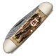 Kissing Crane Burnt Bone Canoe Pocket Knife