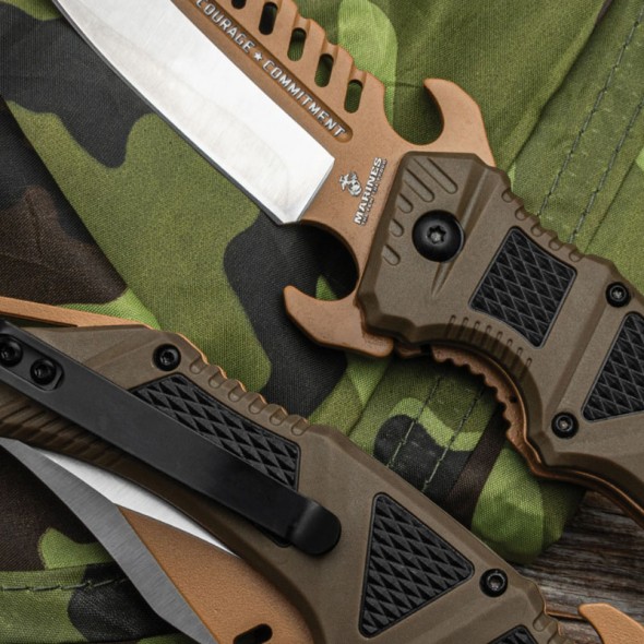 USMC Desert Ops Pocket Knife