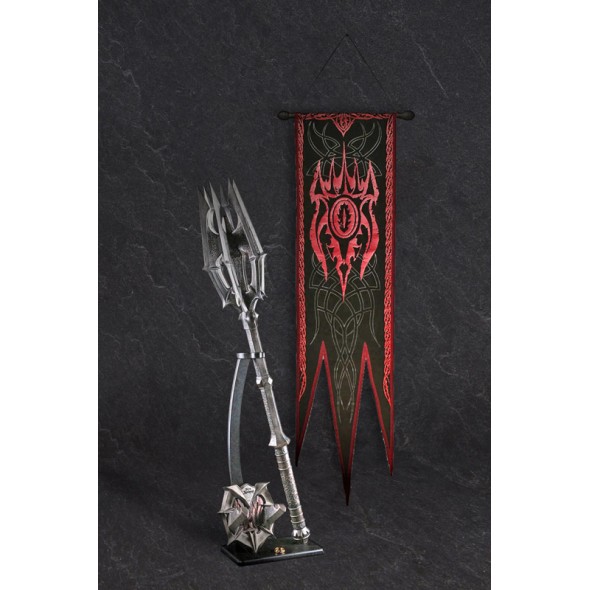 [PRE-ORDER] Mace Of Sauron And Ring Red Eye Edition with War Banner - LOTR