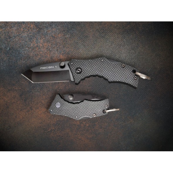 Cold Steel Micro Recon 1 Folder 2.0in Blk Tanto Point Plain
