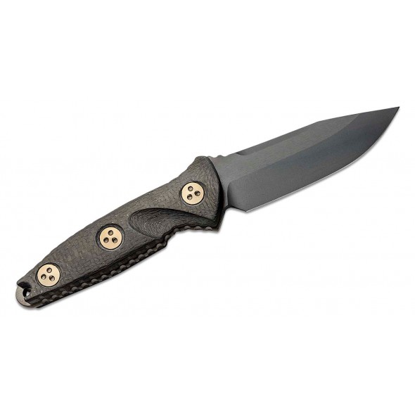 Microtech Socom Alpha Mini Black DLC Clip Point Blade Carbon Fibre Handle