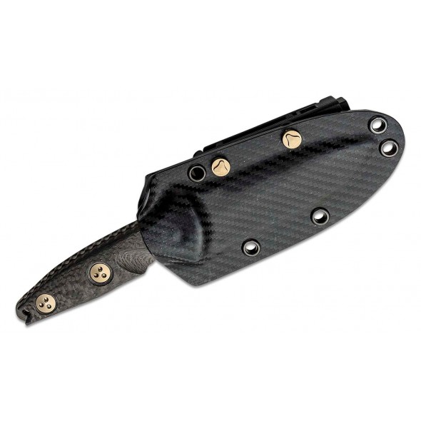 Microtech Socom Alpha Mini Black DLC Clip Point Blade Carbon Fibre Handle