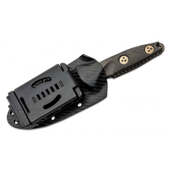 Microtech Socom Alpha Mini Black DLC Clip Point Blade Carbon Fibre Handle