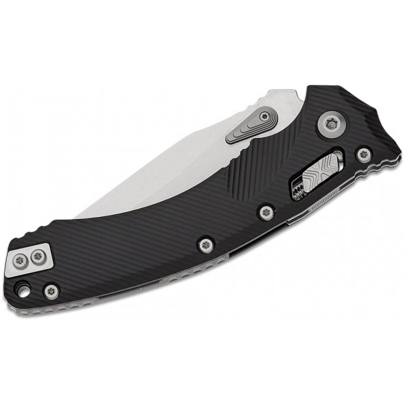 Microtech Amphibian RAM-LOK Stonewashed Serrated Fluted Black