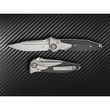 Microtech Socom Bravo Mini Serrated Clip Point Carbon Fiber