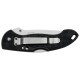 Black Lockback Folder with Serrated Blade
