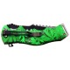 Tanto Folder with Green Embossed Print Handle