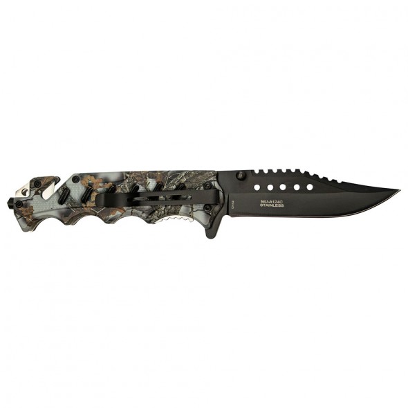 Camo Liner Lock Folder with Oblong Cut-out