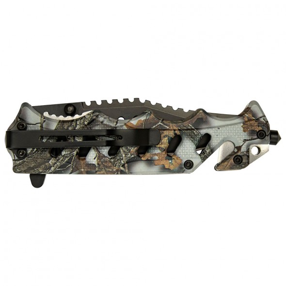 Camo Liner Lock Folder with Oblong Cut-out