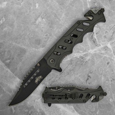 Black Liner Lock Folder with Oblong Cut-out