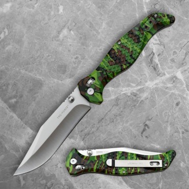 Rapid Lock Folder with Green Camo Handle