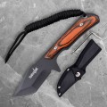 Full Tang Fixed Blade with Brown Wood Handle