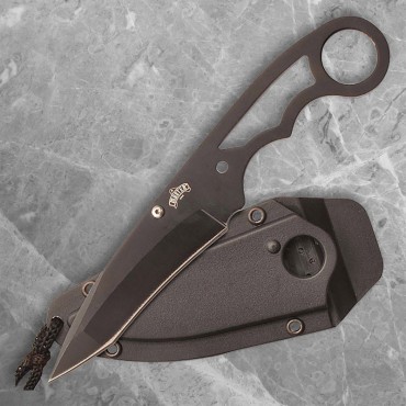 Skeletal Black Fixed Blade with Sheath