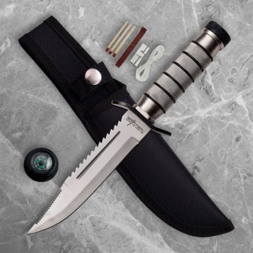 Absolute Satin Fixed Blade with Survival Kit