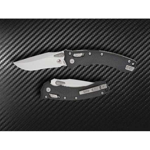 Microtech Amphibian RAM-LOK Stonewashed Fluted G10 Black