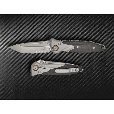 Microtech Socom Bravo Mini Serrated Tanto Carbon Fiber