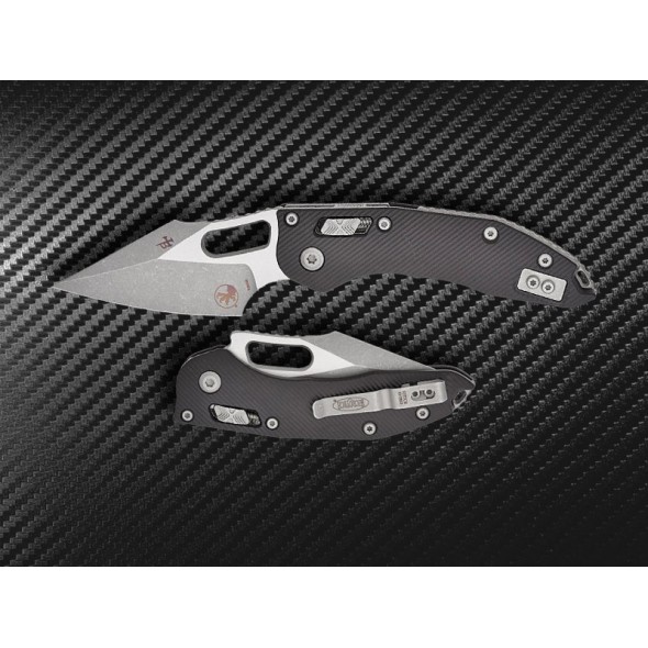 Microtech Stitch Spear Point Apocalyptic Fluted Aluminium