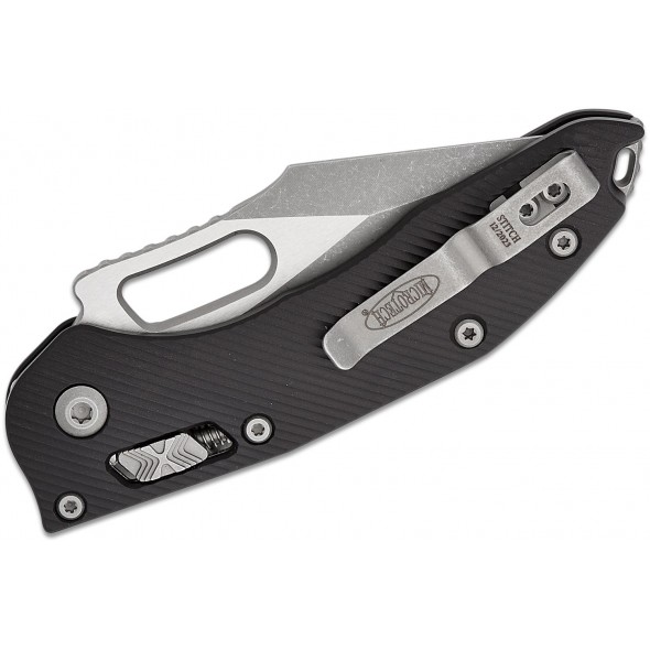 Microtech Stitch Spear Point Apocalyptic Fluted Aluminium