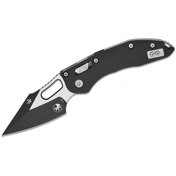 Microtech Stitch Spear Point Black Fluted G10