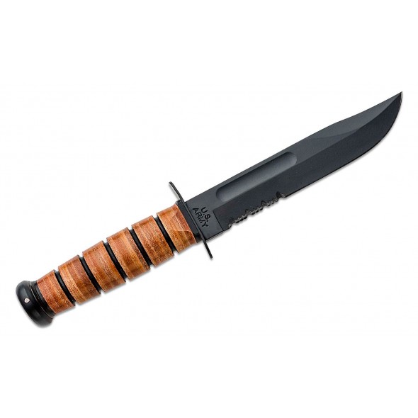 Ka-Bar Army Fighting Knife Serration with Leather Sheath
