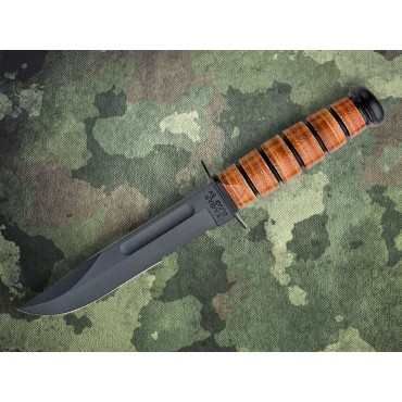 Ka-Bar Army Fighting Knife Serration with Leather Sheath
