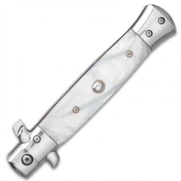 Kriegar German White Pearl Stiletto Knife