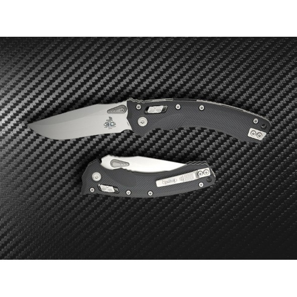 Microtech Amphibian RAM-LOK 30th Anniversary Stonewashed Fluted G10