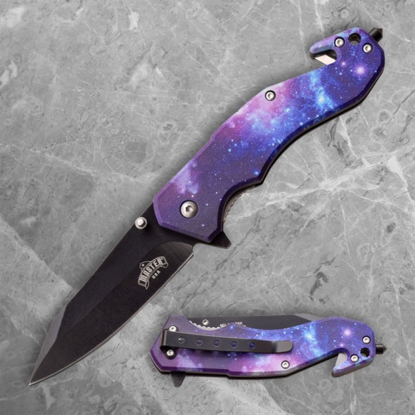 Galaxy Liner Lock Folder with Black Blade