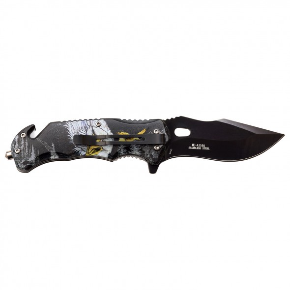 Folder with Eagle Graphic Embossed Print Handle