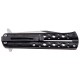 Black Green Liner Lock Folder with Two-Tone Blade