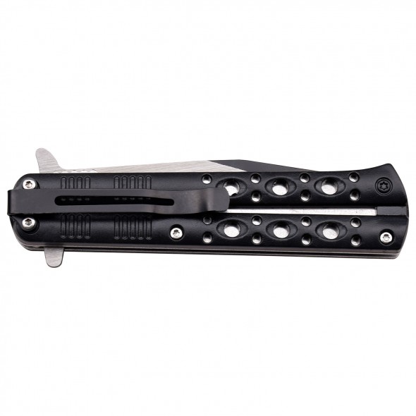 Black Green Liner Lock Folder with Two-Tone Blade