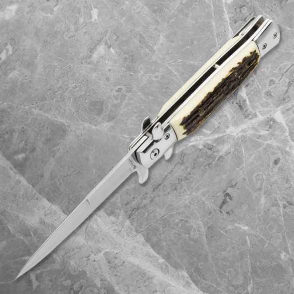 Kriegar German Faux Stag Stiletto Knife