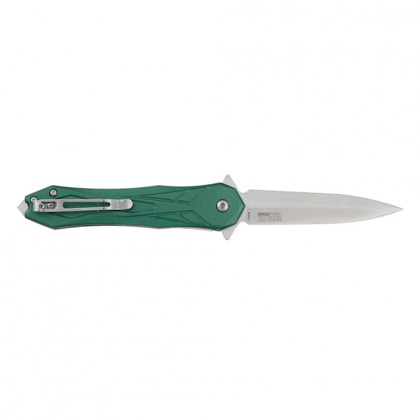 Liner Lock Folder with Green Anodised Aluminium Handle