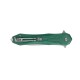 Liner Lock Folder with Green Anodised Aluminium Handle