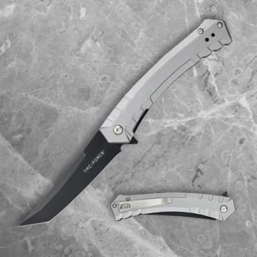 Liner Lock Folder with Black Blade & Anodised Aluminium Handle