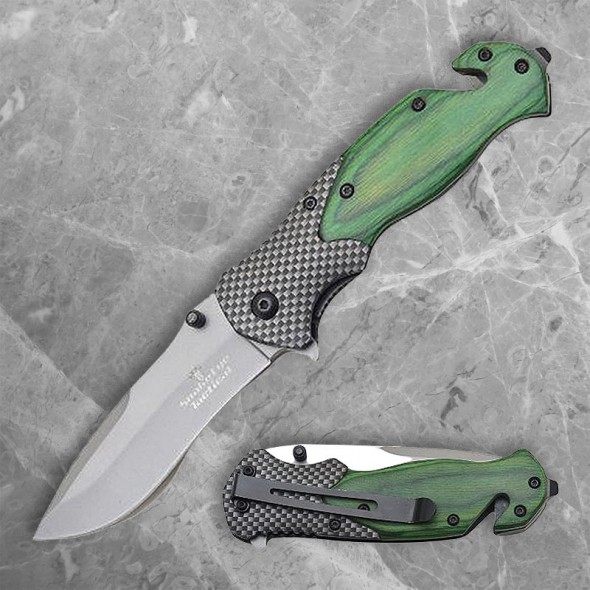 Green Liner Lock Folder with Belt Cutter