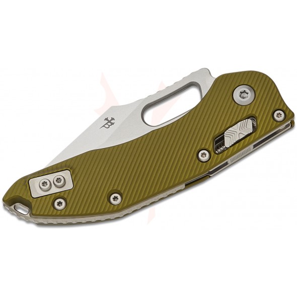 Microtech Stitch Spear Point Stonewashed Fluted Aluminium OD Green