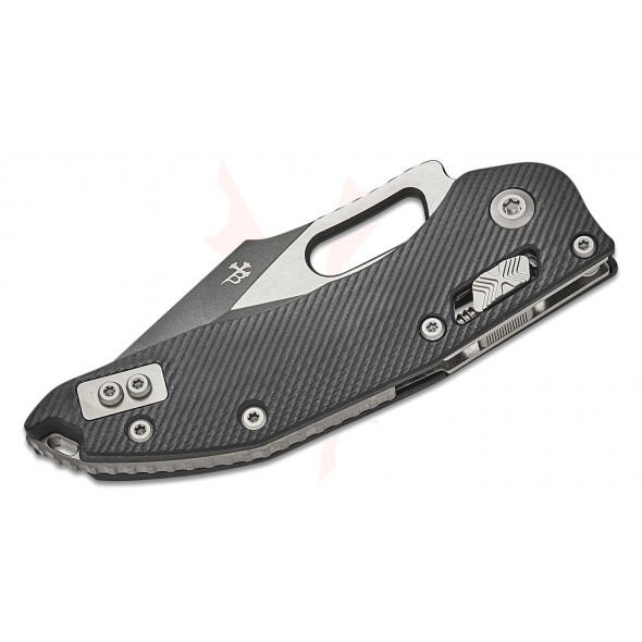 Microtech Stitch Spear Point Serrated Fluted G10 Black
