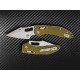 Microtech Stitch Spear Point Stonewashed Fluted Aluminium OD Green