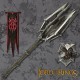 [PRE-ORDER] Mace Of Sauron And Ring Red Eye Edition with War Banner - LOTR