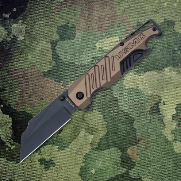 USMC Brewski Pocket Knife With Bottle Opener